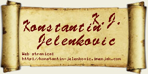 Konstantin Jelenković vizit kartica